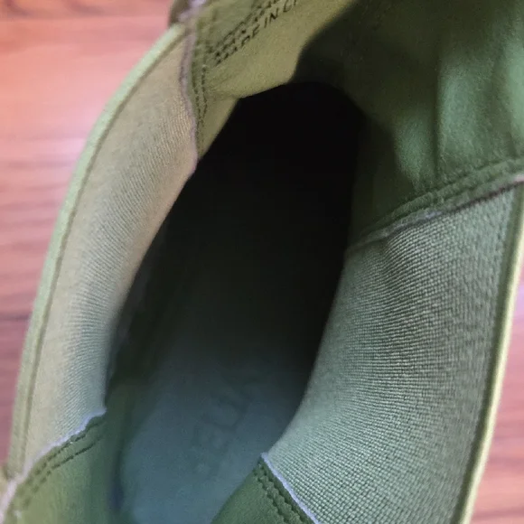 Dolls Kill Green Combat Boots with Elastic Panels - Picture 13 of 15